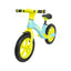 Bicicleta fara pedale pentru copii, roti de cauciuc 12 inch si scaun reglabil, +3 ani, bleu si galbe