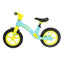 Bicicleta fara pedale pentru copii, roti de cauciuc 12 inch si scaun reglabil, +3 ani, bleu si galbe