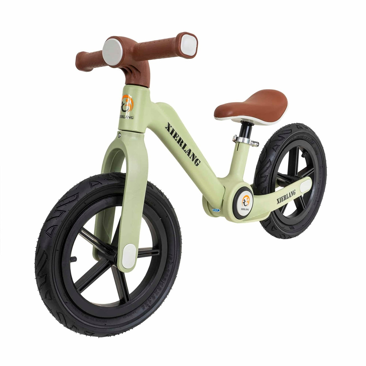 Bicicleta fara pedale pliabila pentru copii, roti cauciuc, scaun reglabil, verde