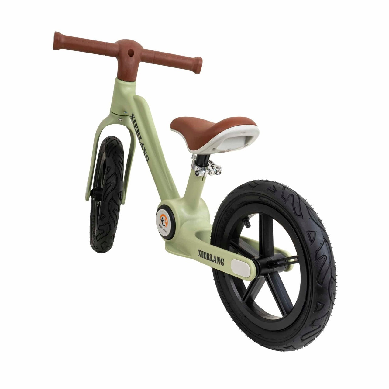 Bicicleta fara pedale pliabila pentru copii, roti cauciuc, scaun reglabil, verde