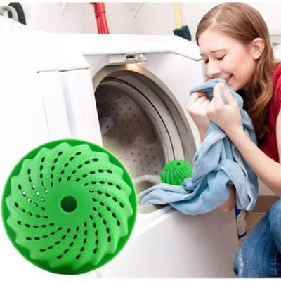 Bila ecologica, pentru spalare fara detergent, contine patru ceramici naturale diferite, verde