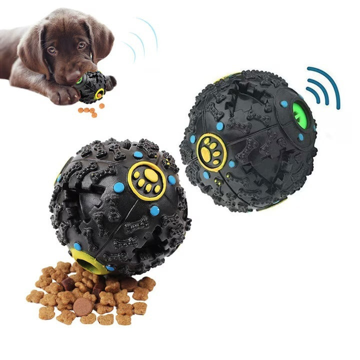 Bila pentru caini cu distribuitor de recompense, 9.5 cm, cauciuc durabil, Albastru