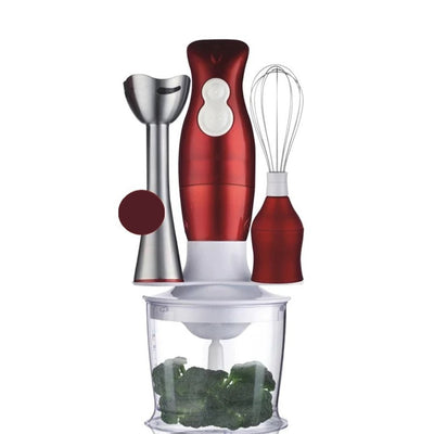 Blender de mana Profesional 4 in1, inclus Pahar, Tel, Tocator, FOXMAG24®, 200 w