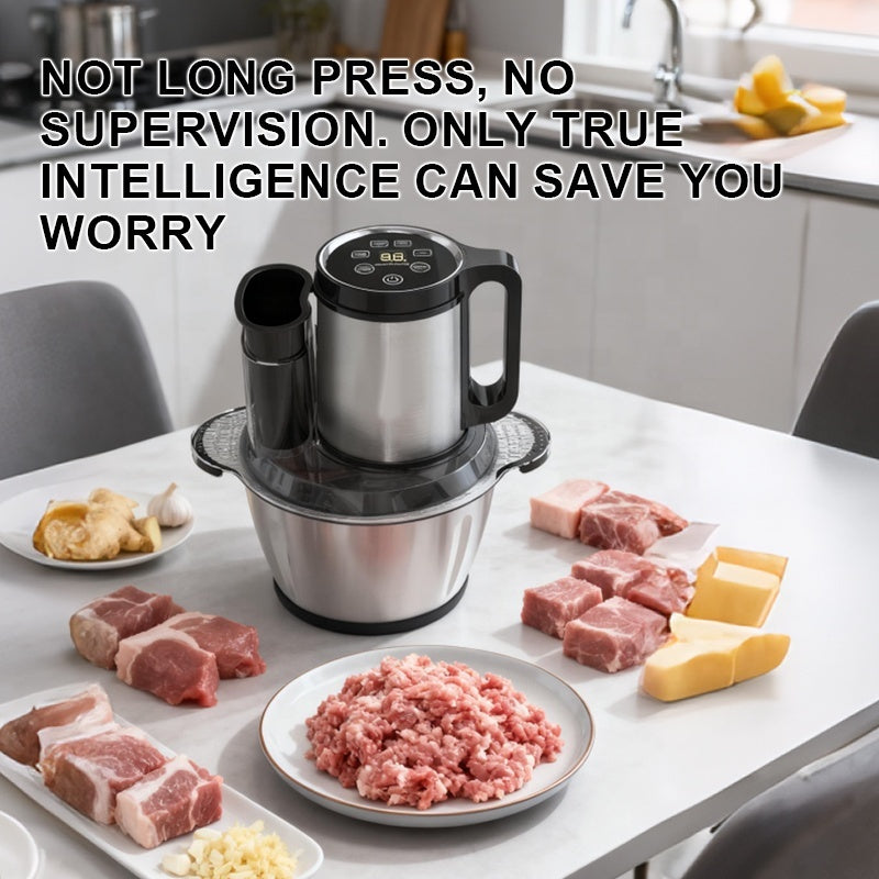 Blender multifunctional 6 in 1, capacitate 3.5L, putere 600W, usor de curatat si depozitat, capabil sa toace legume, fructe și carne, argintiu