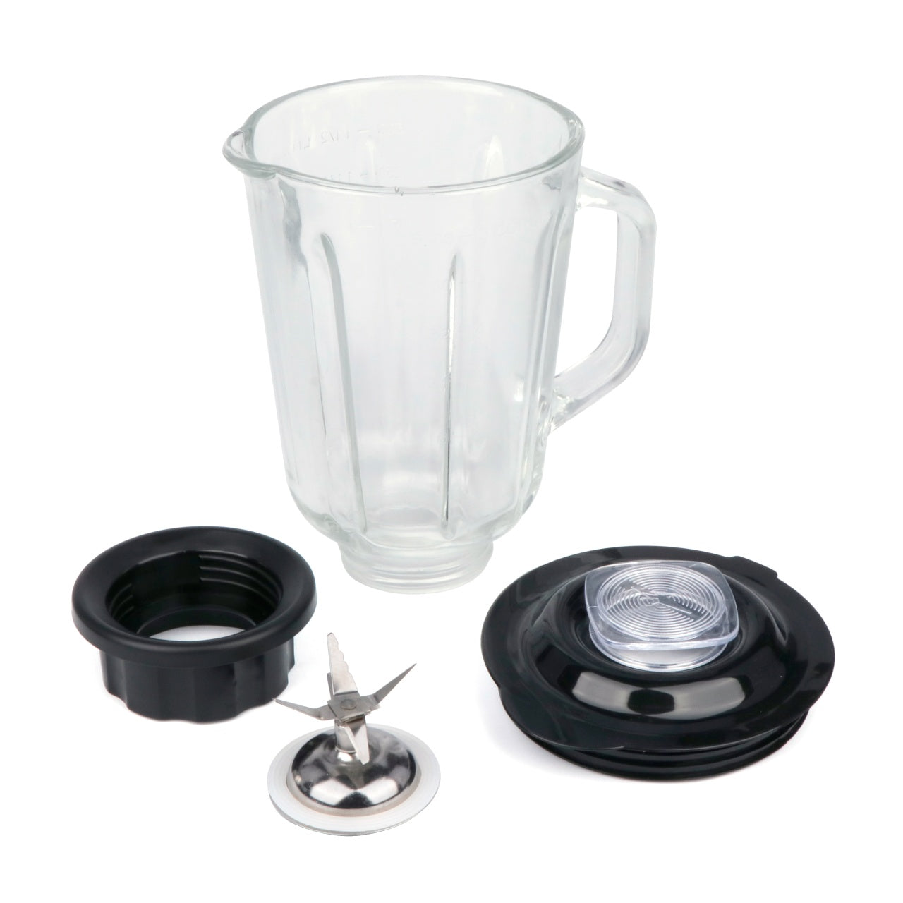Blender multifunctional, putere 1200W, cu functia de rasnit cafea, 2 recipiente, capacitate 1.5L, 500 ml, 3kg, din metal si plastic, negru