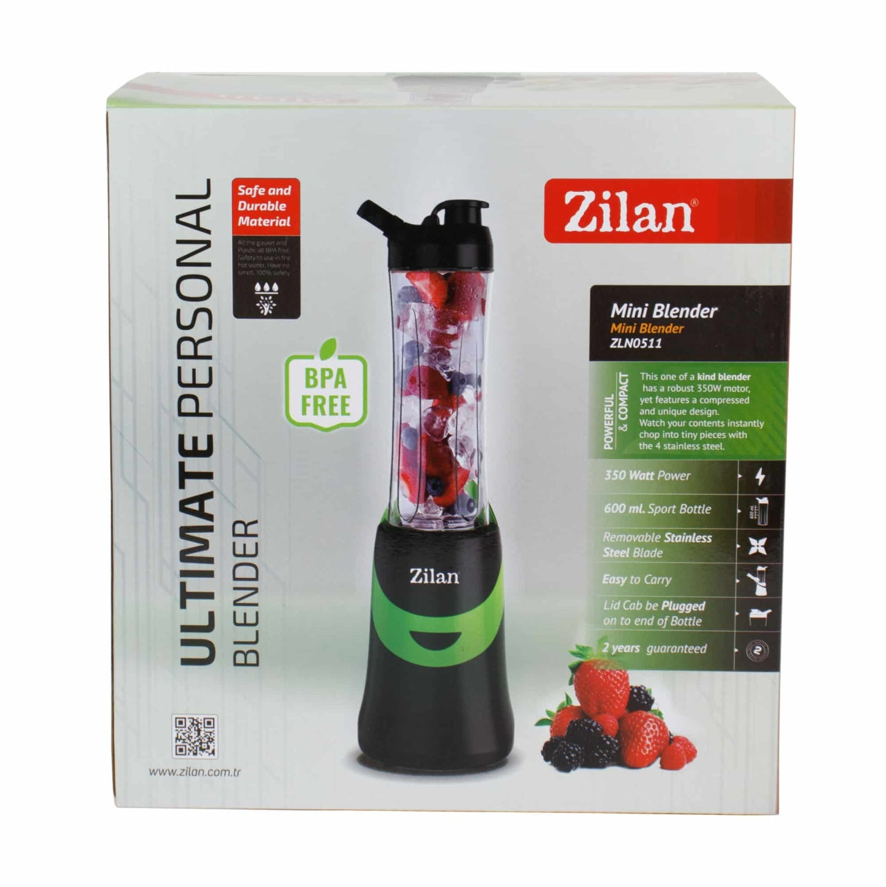 Blender pentru smoothies, 350W, lama inox detasabila, recipient etans