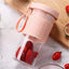 Blender portabil pentru smoothie-uri, capacitate 350ml, incarcare USB, inchidere etansa, lama din otel, roz