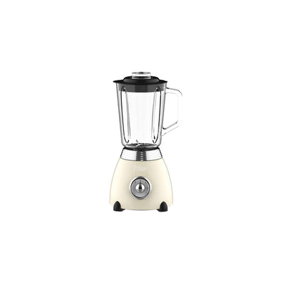 Blender Retro 1.5L, 500W, lame otel, crem, 2 viteze si functie impuls