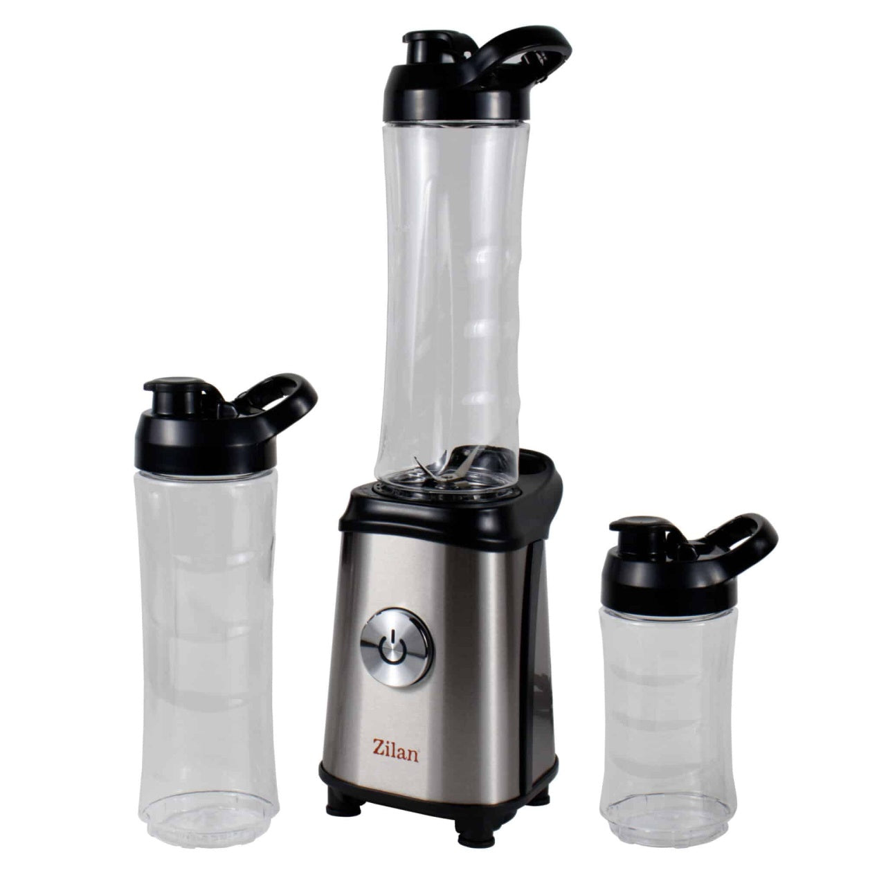 Blender sport cu 3 recipiente portabile, putere 350W, lame inoxidabile