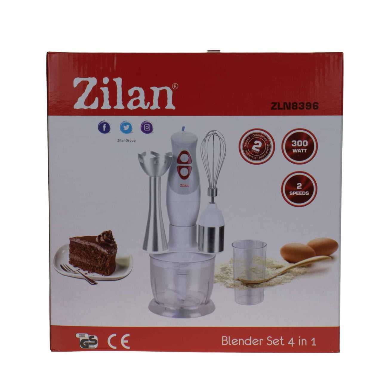 Blender vertical 300W cu 2 viteze si accesorii multiple