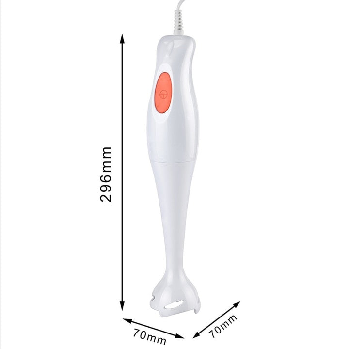 Blender vertical, de mana, putere 300W, multifunctional, din ABS si metal, dimensiuni 35 x 6.5 cm, alb