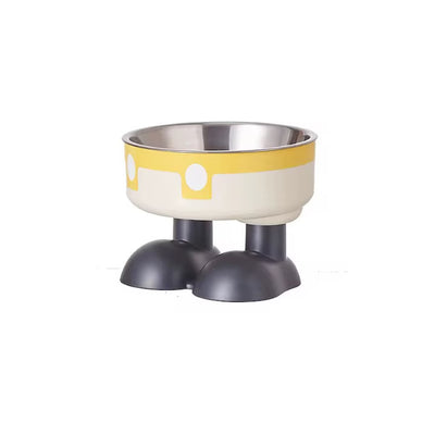Bol din otel inoxidabil cu capacitate mare pentru caini si pisici, design ridicat, 11 x 14 cm