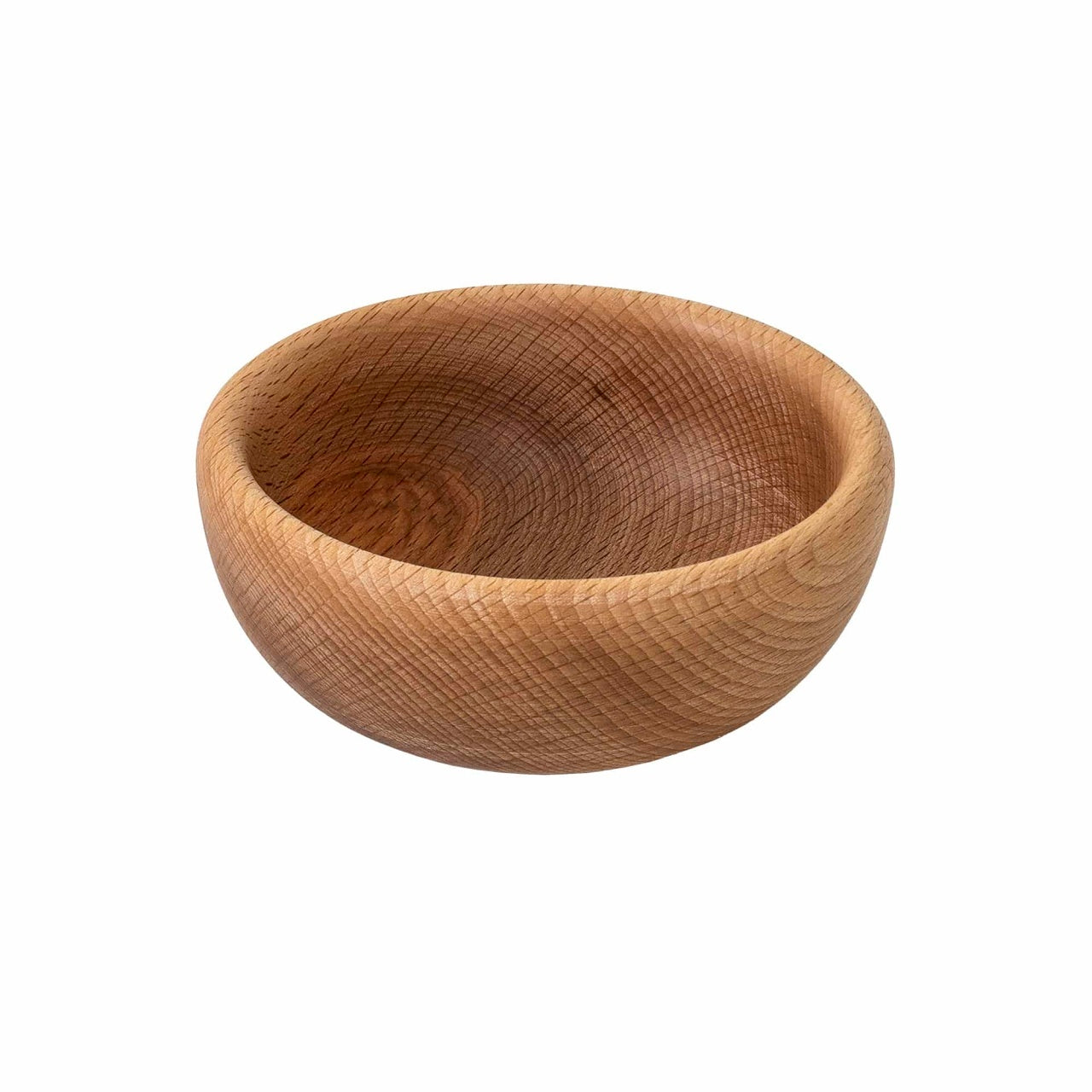 Bol rotund din lemn, diametru 14 cm, culoare maro