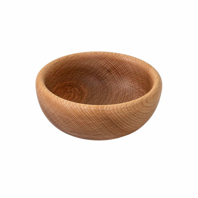 Bol rotund din lemn, diametru 14 cm, culoare maro