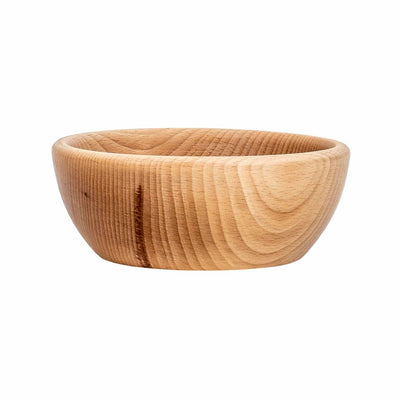 Bol rotund din lemn, diametru 16 cm, culoare maro