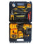 Bormasina cu percutie, cu 2 acumulatori 36V, si trusa de 30 accesorii, putere 750 W, durata de incarcare 1.5 h, negru/galben