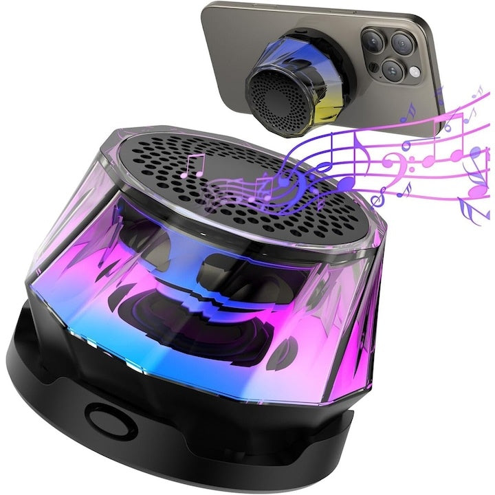 Boxa Bluetooth G200, portabila, magnetica, sunet clar, functie de speaker, negru