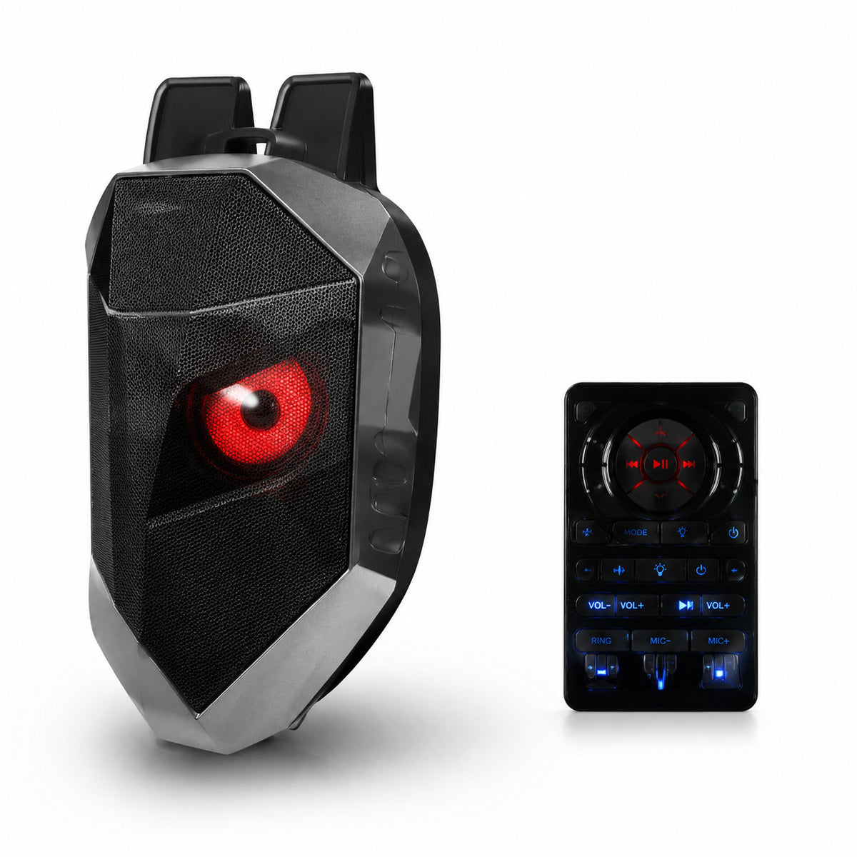 Boxă Portabilă Bluetooth RGB cu Control prin Aplicație, Negru-Roșu – imagine principală