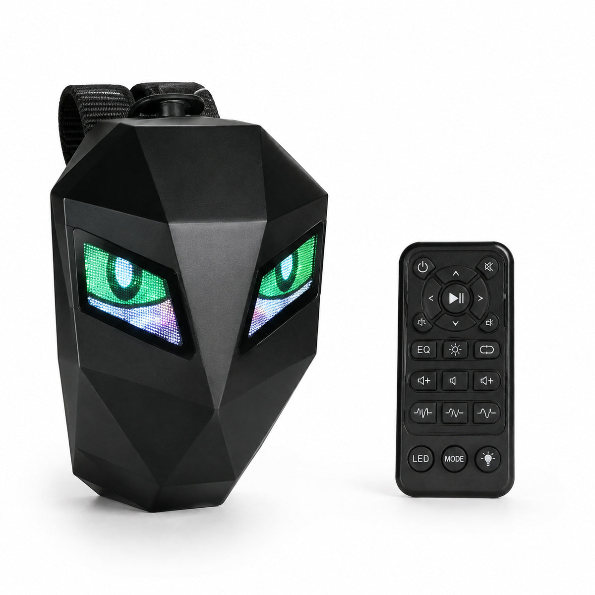 Boxă Portabilă Bluetooth RGB cu Control prin Aplicație, Negru-Verde – imagine principală