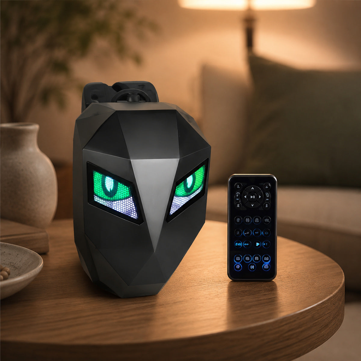 Boxă Portabilă Bluetooth RGB cu Control prin Aplicație, Negru-Verde – imagine 2