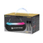 Boxa portabila cu lumini LED si 2 microfoane wireless, sunet puternic
