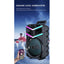 Boxa portabila cu lumini RGB, cu maner, putere 10W, MP3, USB, bluetooth, TF, WIFI, slot microfon, karaoke, acumulator, negru