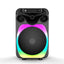 Boxa portabila cu lumini RGB, putere 10-30W, MP3, USB, bluetooth, TF, slot microfon, karaoke, acumulator, negru