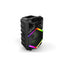 Boxa portabila cu lumini RGB, putere 10W, MP3, USB, bluetooth, TF, WIFI, slot microfon, karaoke, acumulator, negru