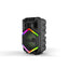 Boxa portabila cu lumini RGB, putere 10W, MP3, USB, bluetooth, TF, WIFI, slot microfon, karaoke, acumulator, negru