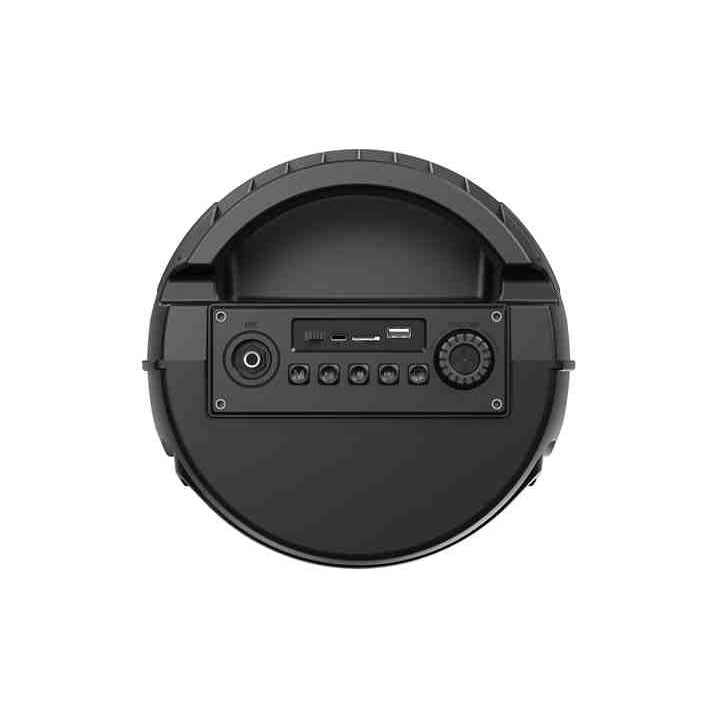 Boxa portabila cu lumini RGB, putere 8W, MP3, USB, bluetooth, TF, slot microfon, WI-FI, karaoke, acumulator, negru