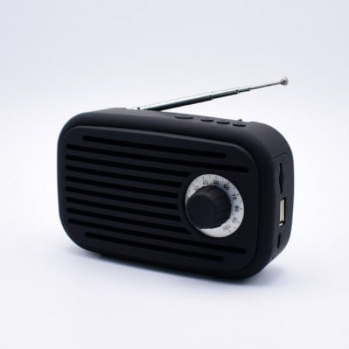 Boxa portabila, cu Mp3, bluetooth, USB, microSD, radio, buton ON/OFF, control volum, baterie reincarcabila, functie Hands-Free, negru