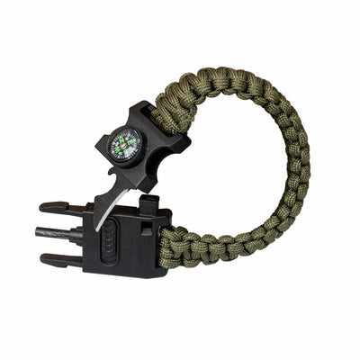 Bratara drumetii multifunctionala 5 in 1 cu busola si accesorii utile