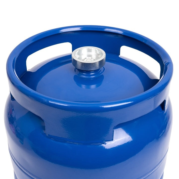 Butelie de camping, cu arzator inclus, capacitate 5L, din metal, cu maner de transport, albastru