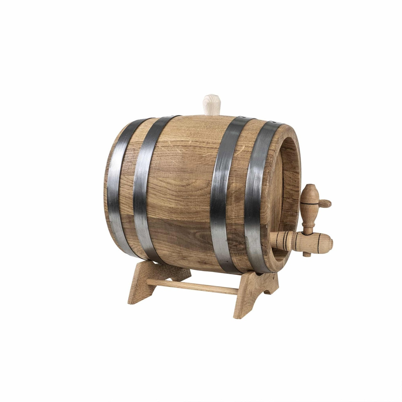 Butoi decorativ din lemn masiv de stejar, capacitate 3L