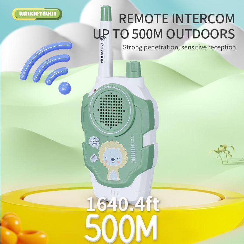 Set 2 stații Walkie Talkie pentru Copii cu Design Animaluțe – Set 2 Radiouri Portabile cu Antenă și Sunet Clar
