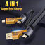 Cablu date Incarcare Rapida 4 in 1, 65W, 1.2m, Negru/Galben