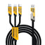 Cablu de date 3-in-1, 1m, USB-C/Micro-USB/Lightning, incarcare rapida 3.1A, 2 m