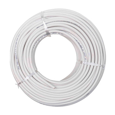 Cablu electric simplu 2x1.5 mm, 100 m, alb, pentru interior si exterior