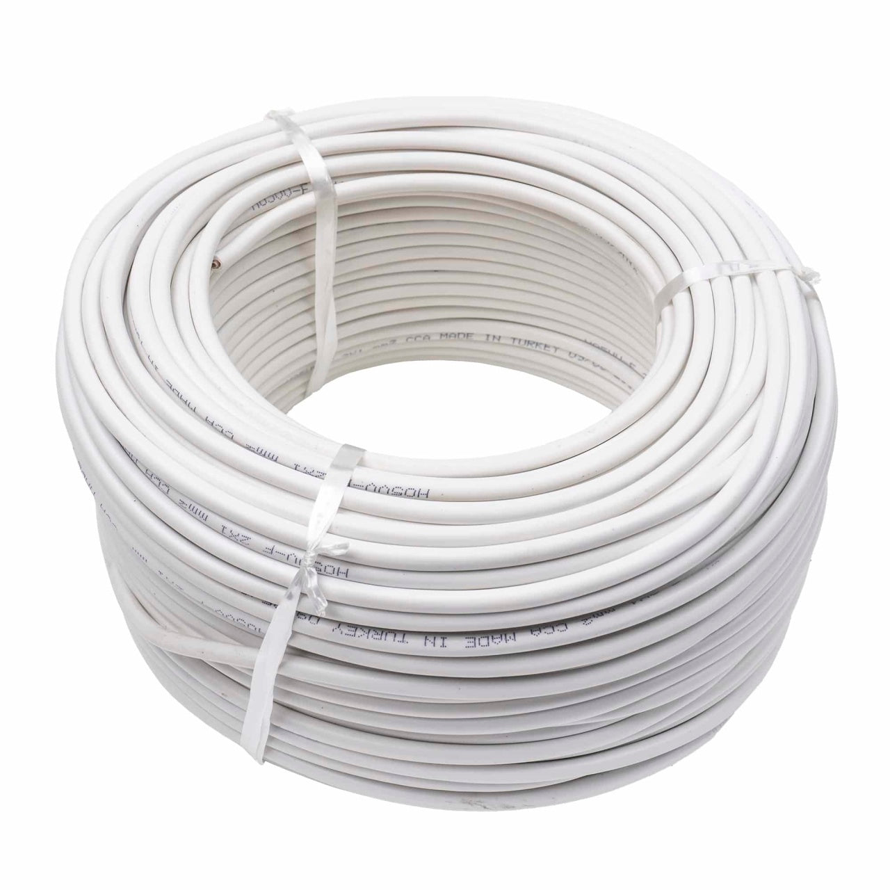 Cablu electric simplu 2x1 mm, lungime 100m, alb, pentru interior si exterior