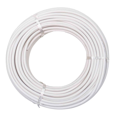 Cablu electric simplu 2x1 mm, lungime 100m, alb, pentru interior si exterior