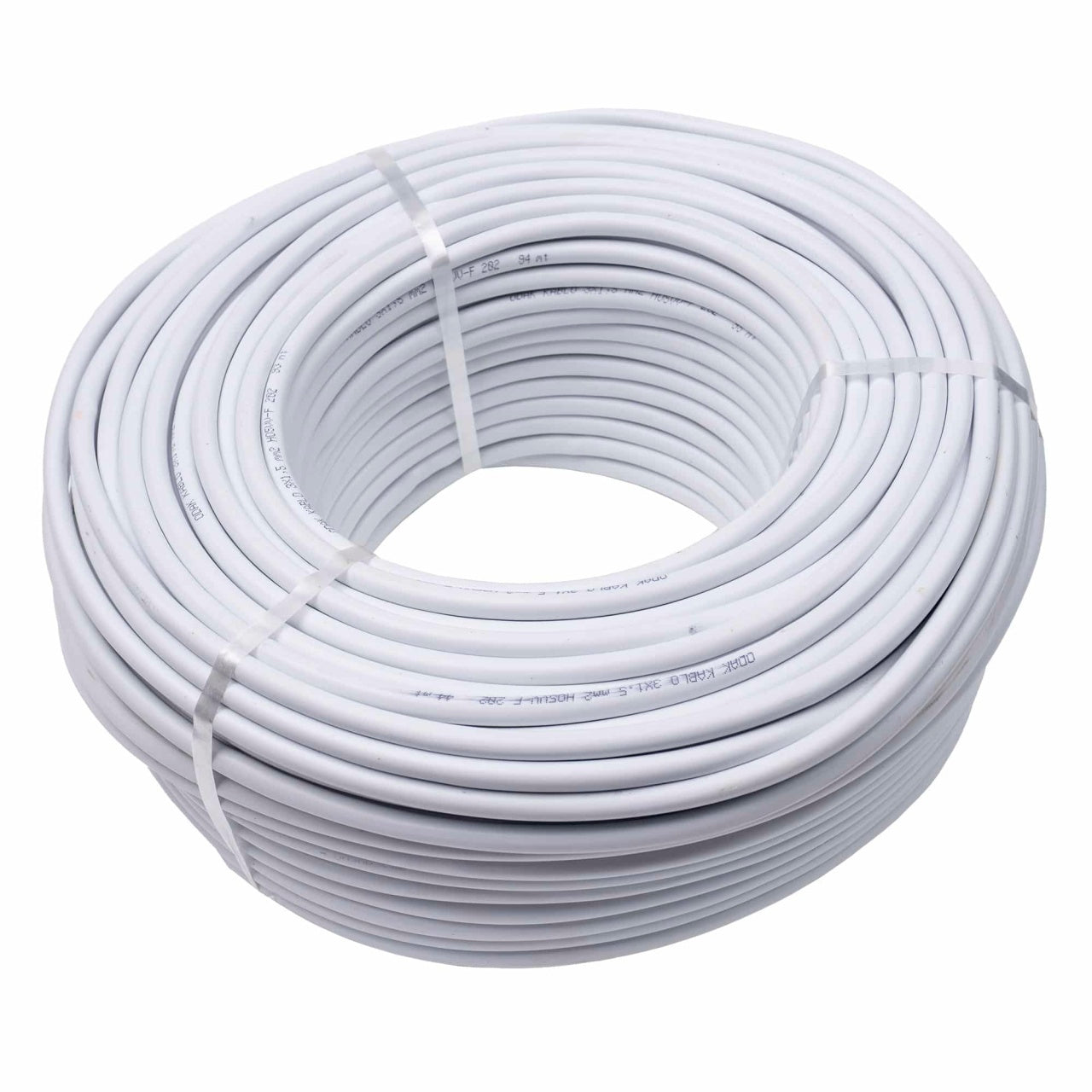 Cablu electric simplu 3x1.5mm, 100m, alb, utilizare interior/exterior