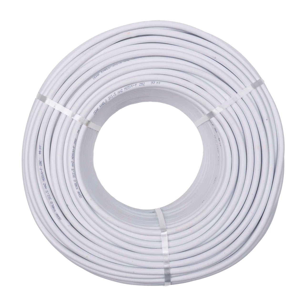 Cablu electric simplu 3x1.5mm, 100m, alb, utilizare interior/exterior