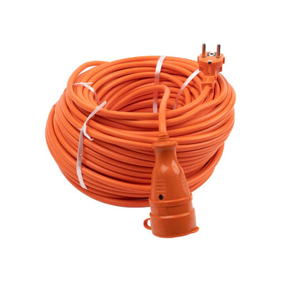 Cablu prelungitor portocaliu 40m cu priza si stecher, 3x1.5mm, 3500W