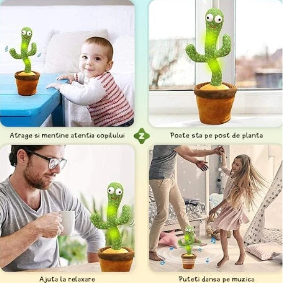 Cactus dansator FOXMAG24, interactiv, educativ, canta, danseaza, imita