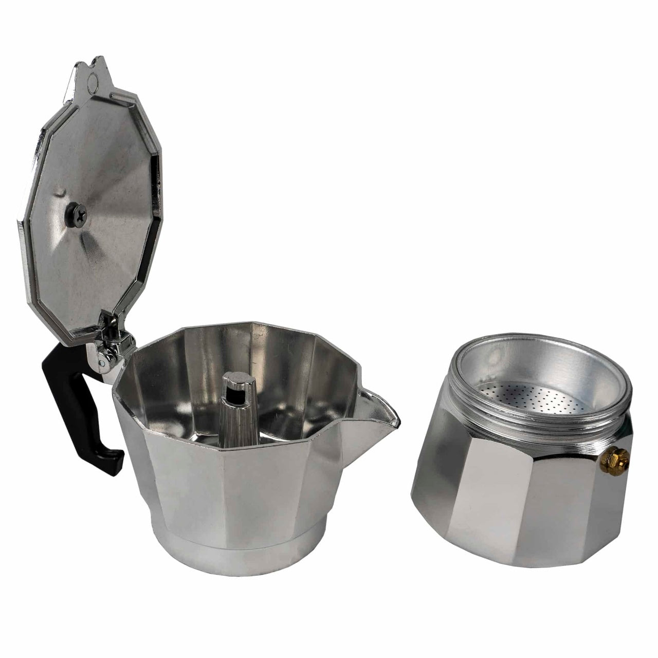 Cafetiera espresso manuala, capacitate 3 cesti, 150 ml, corp aluminiu