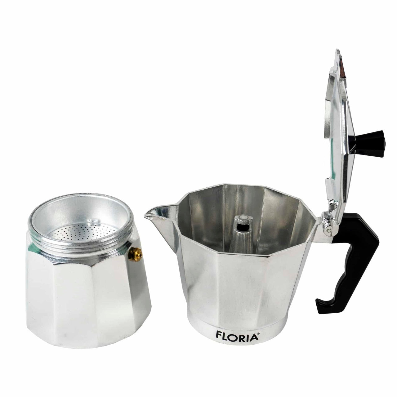 Cafetiera espresso manuala capacitate 6 cesti 300 ml, pentru aragaz