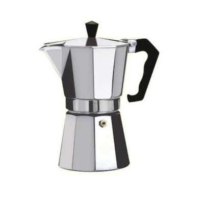 Cafetiera Espressor FOXMAG24, Capacitate 150ml, Aproximativ 3 cesti, Diametru 8cm, Compatibila pe Aragaz, Cromata, Aluminiu, Argintie