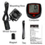 Calculator pentru biciclete, computer electric pentru motociclete de munte, temporizator LED, display LCD, plastic ABS, negru/rosu