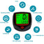 Calculator pentru biciclete, computer electric pentru motociclete de munte, temporizator LED, display LCD, plastic ABS, negru/rosu