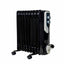 Calorifer electric 2000W, 9 elementi, termostat reglabil, 3 trepte putere, negru